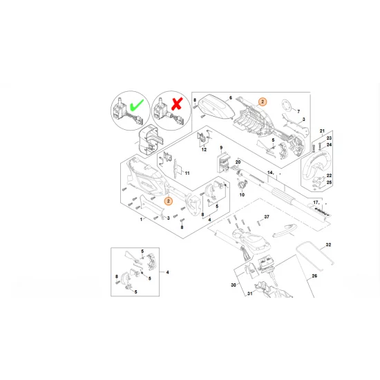STIHL  Korpus rękojeści FA05 790 1001